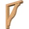 Ekena Millwork Funston Block Smooth Bracket w/ Offset Brace, Western Red Cedar, 5 1/2"W x 32"D x 40"H BKT0604X32X40FST05SWR - alternate 1